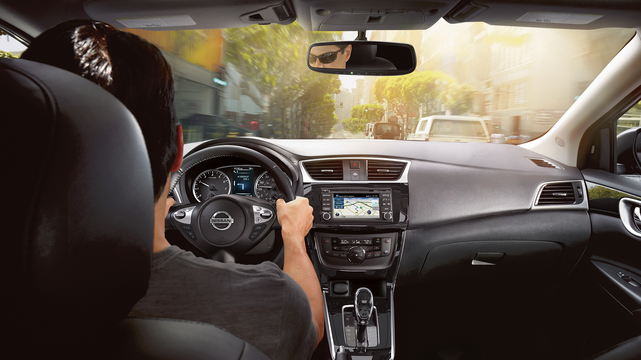 nissan sentra interior navigation original - نیسان سنترا مدل 2018 | فول آپشن