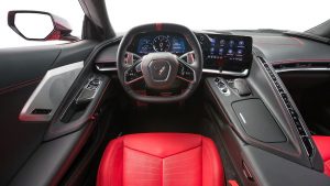 2020 Chevrolet Corvette C8 interior drivers side 300x169 - ببینید و بشنوید از کوروت C8 ؛ استارت، احیا و شروع دوباره مدل 2020