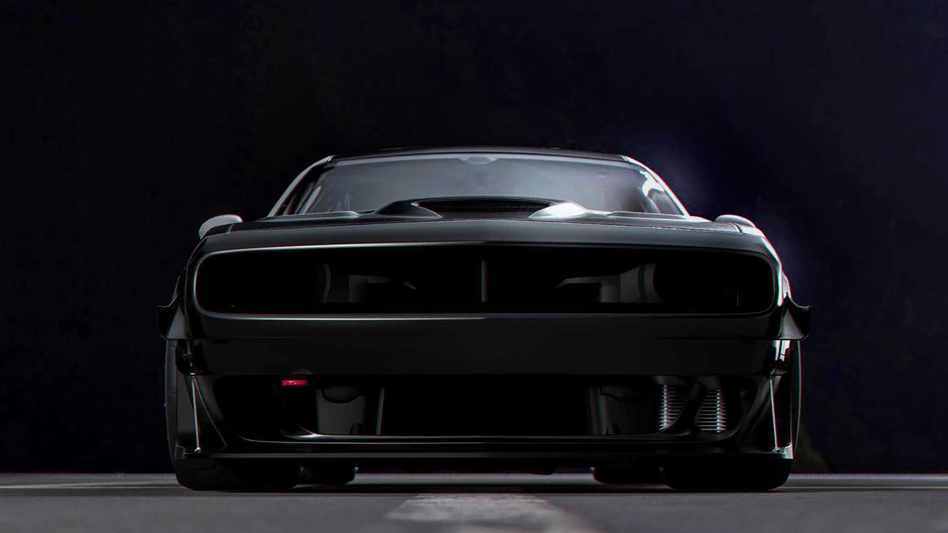dodge challenger hellcat track car rendering 3 - دوج چلنجر SRT هلکت با طراحی جدیدتر
